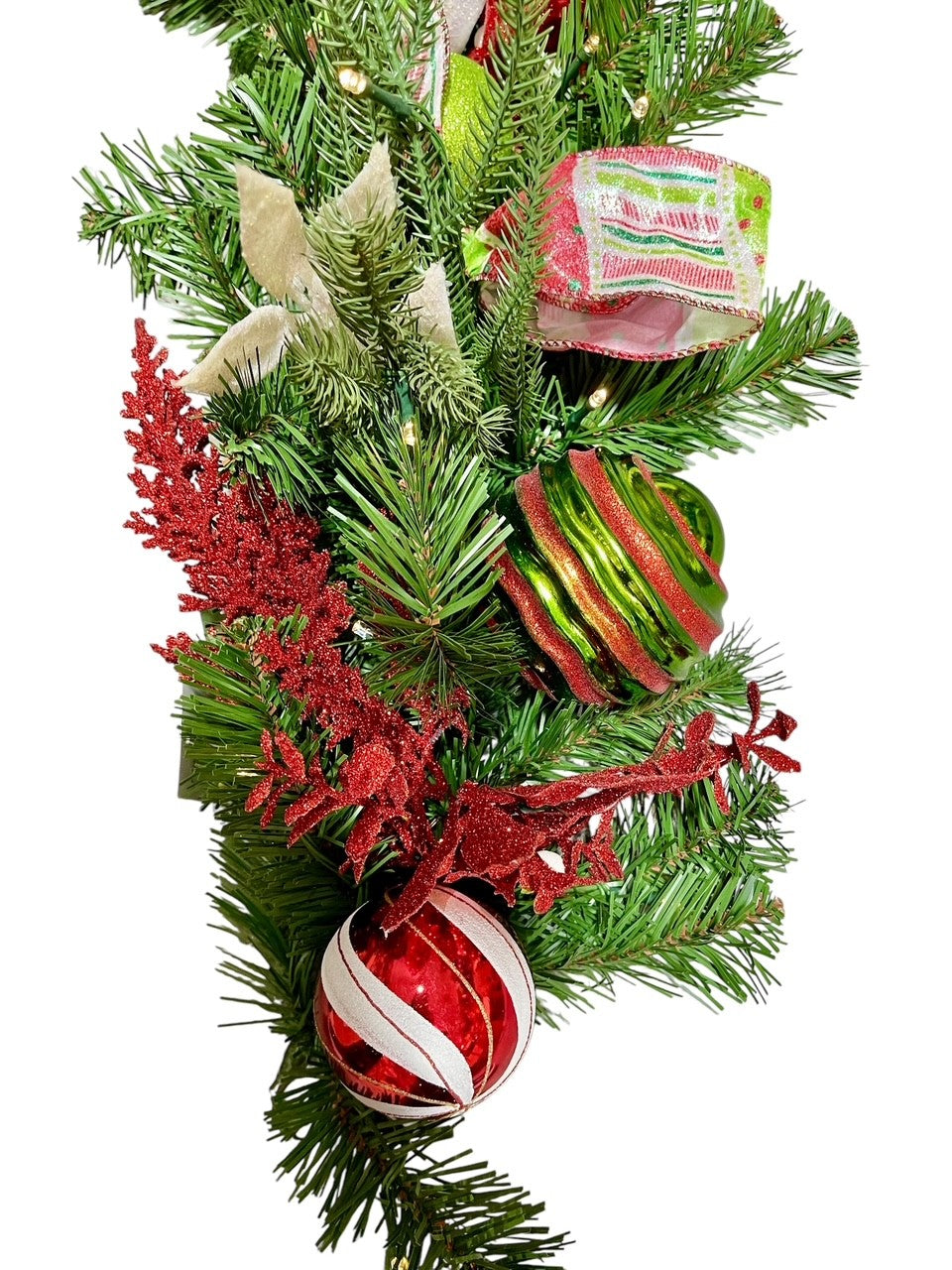 9' Festive Whimsy Decorated Garland with Battery Operated Lights