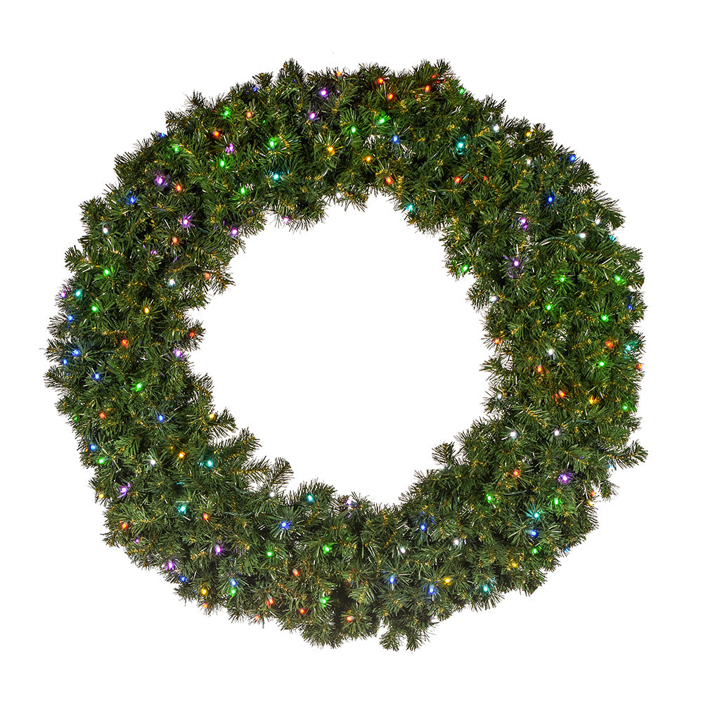 48" Sierra Fir Wreath with RGB LED Lights