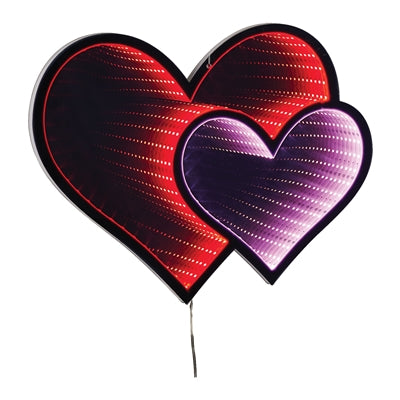 Double Heart Infinity Light - 15.75 in.