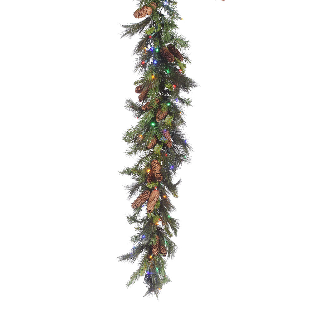 9' Mixed Noble Garland w/ Concave LEDs