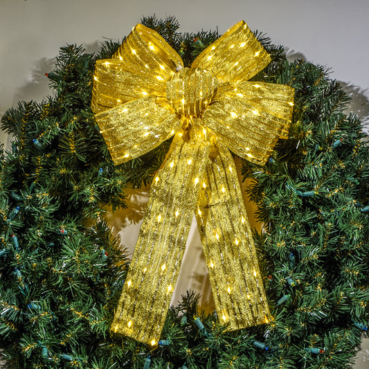 Illuma Bow 7 loops, Gold A/C Twinkle Lights