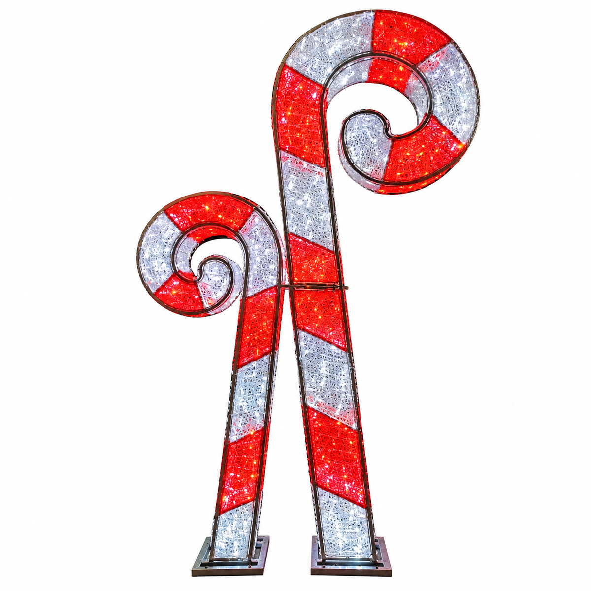 Swirl Candy Canes PVC Mesh 3D Display