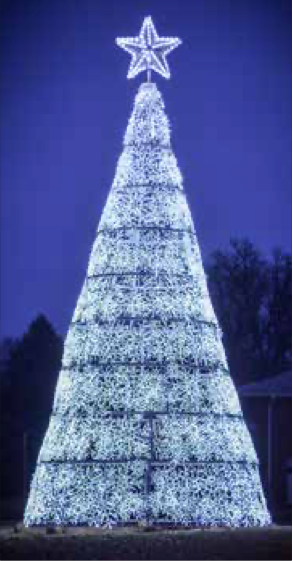 Icicle Aluminum Frame Tree - 7 'to 30' (includes LED Icicles)