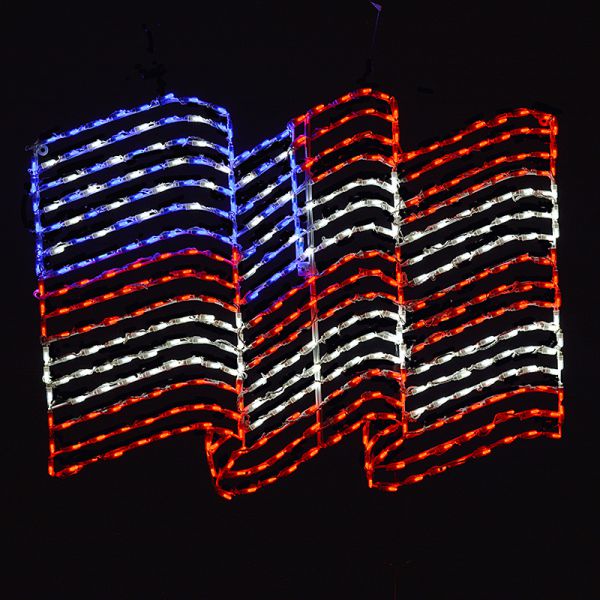 Waving American Flag LED Display