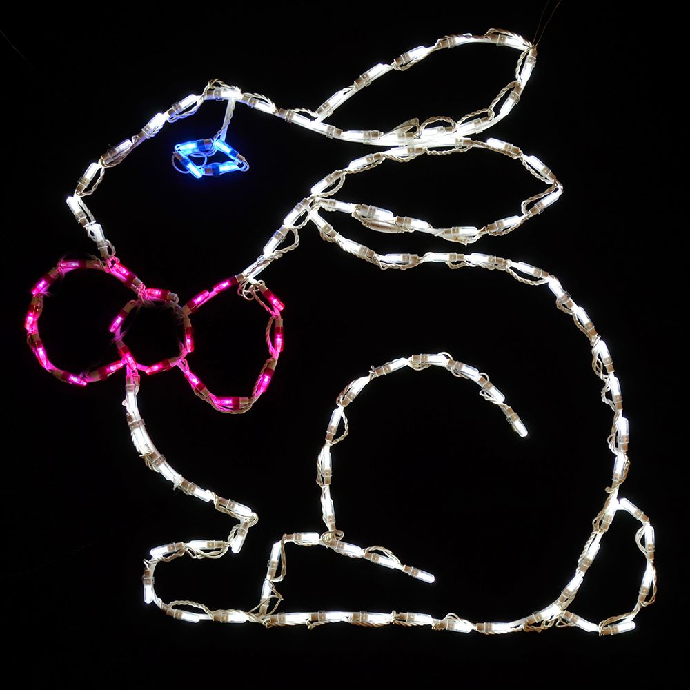 Easter Bunny with Bow Tie LED Display