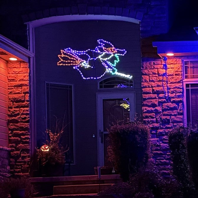 Flying Witch on Broom LED Display