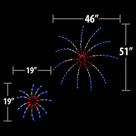 Firecracker 4th of July LED Display (18")