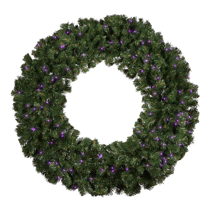 48" Sierra Fir Wreath with LED Concave Lights