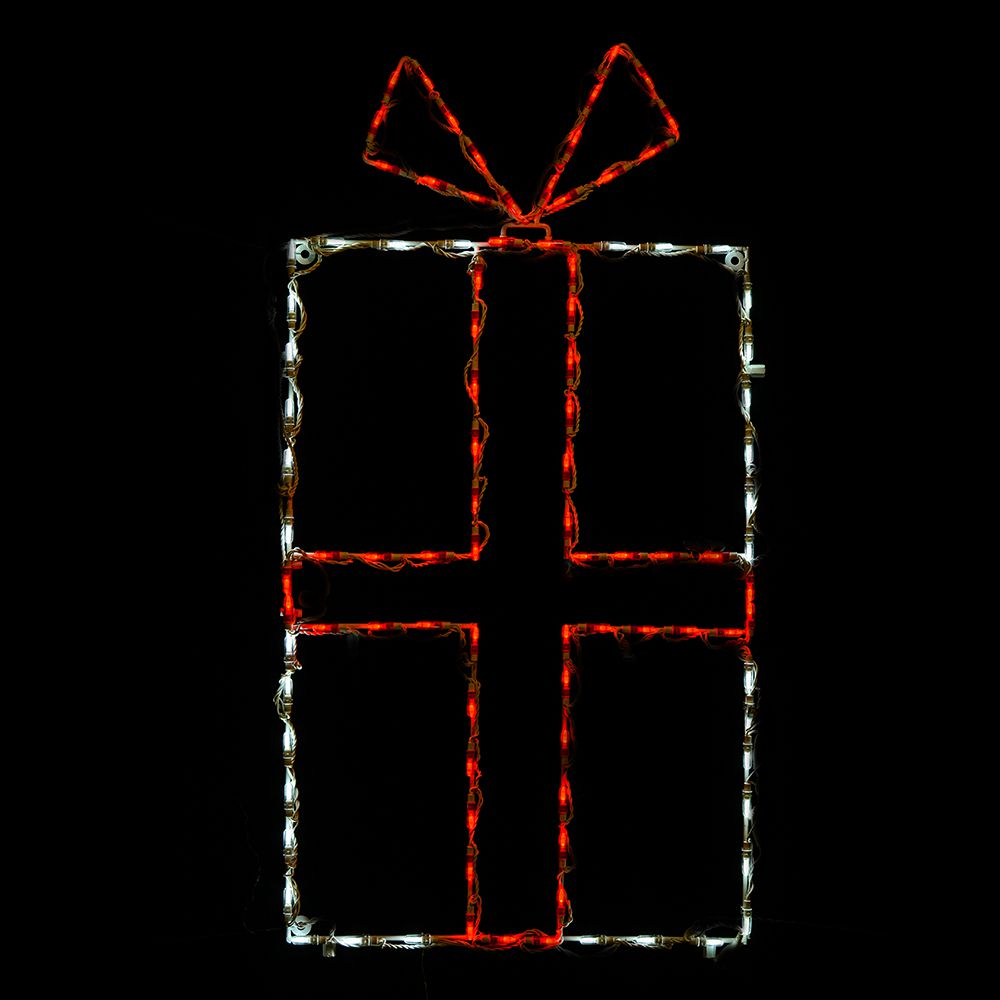 Gift Box LED Display - Red/White