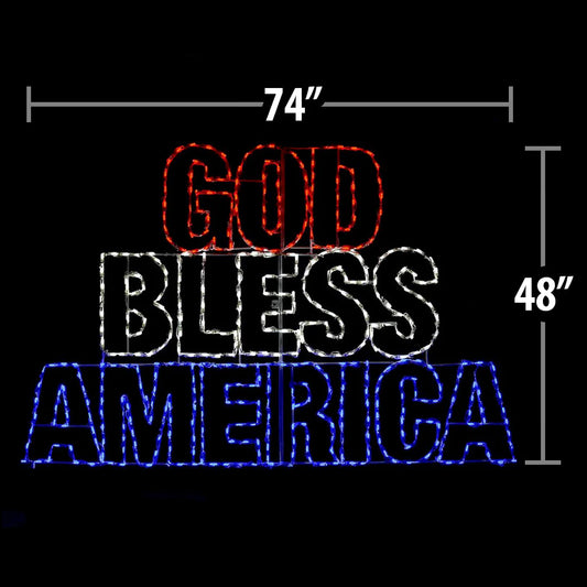 God Bless America LED Sign (40")