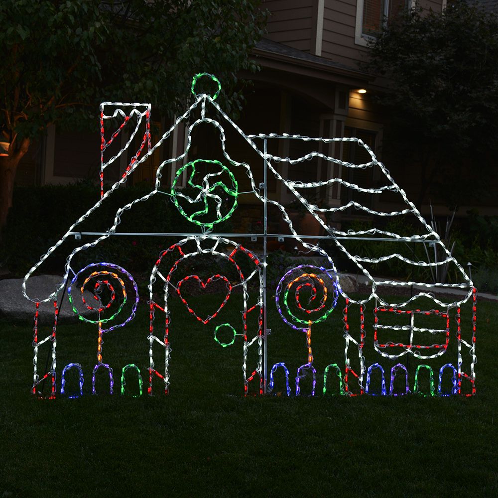 Gingerbread House LED Display - 102 in x 72 in