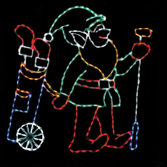 Golfing Elf Animated LED Display