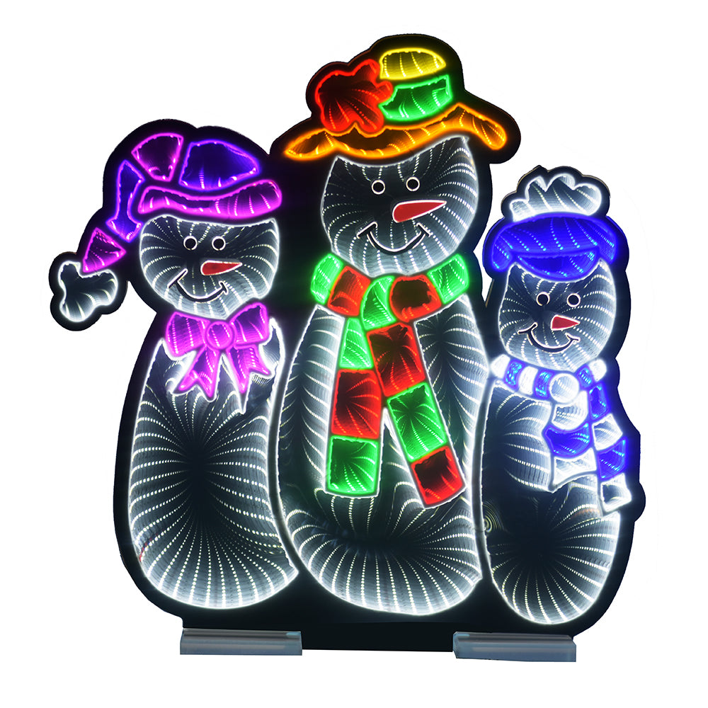 Three Snowman Infinity Light