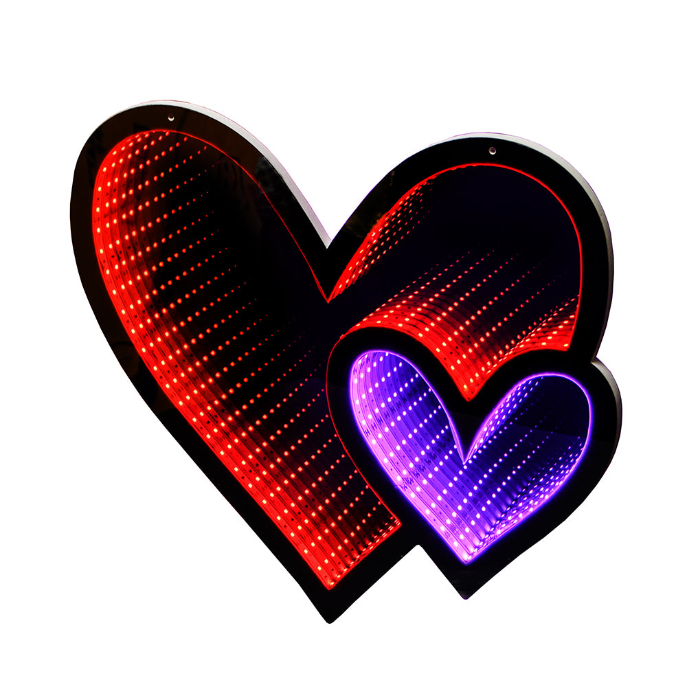 Double Heart Infinity Light - 17.5 in.