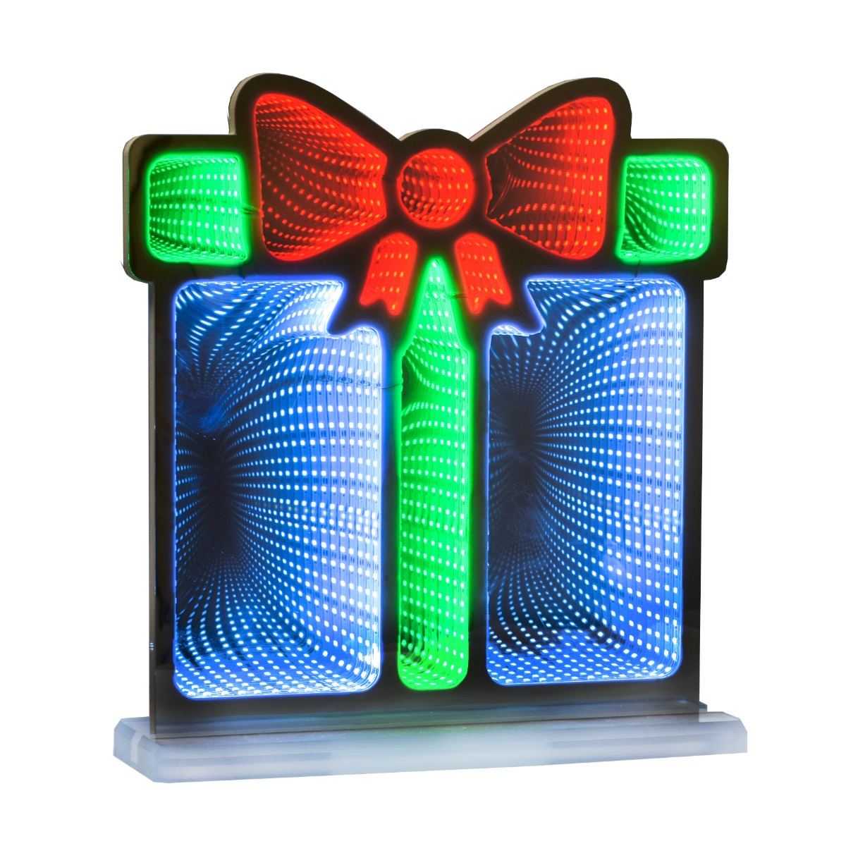 Green Ribbon Gift Box Infinity Light
