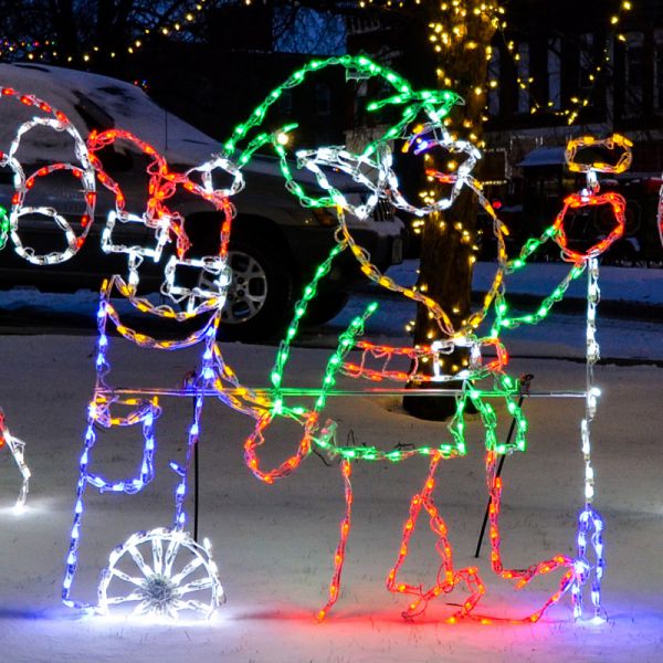 Golfing Elf Animated LED Display (54")