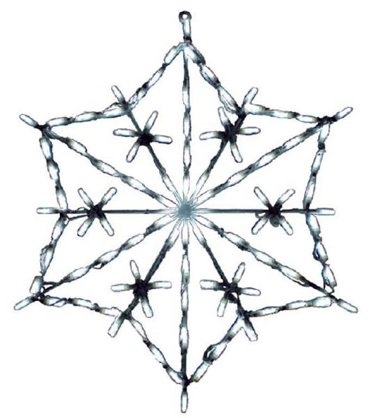 Hexagon Snowflake LED Display - White (30")