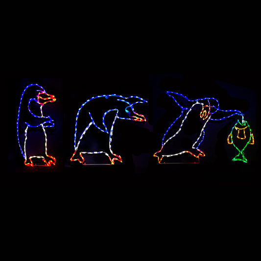 Fishing Penguin Set Animated LED Display