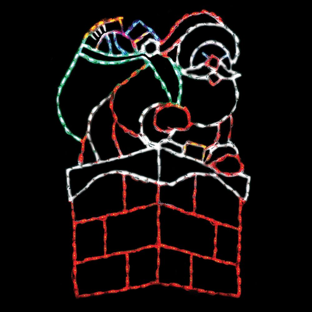 Santa in Chimney LED Display (40")