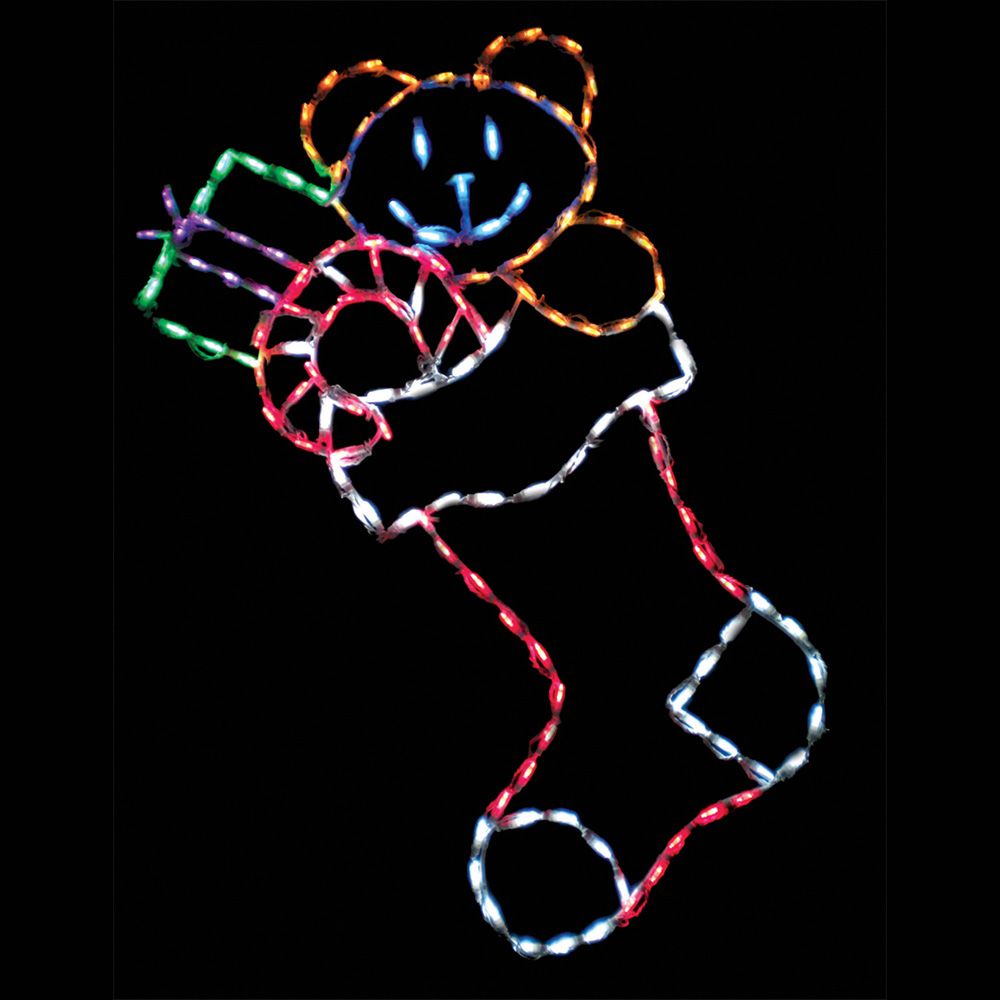 Christmas Stocking w/ Toys LED Display (44")