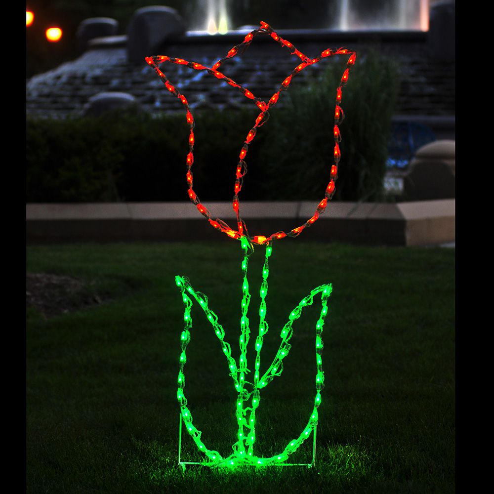 Tulip Flower LED Display - Red (53")