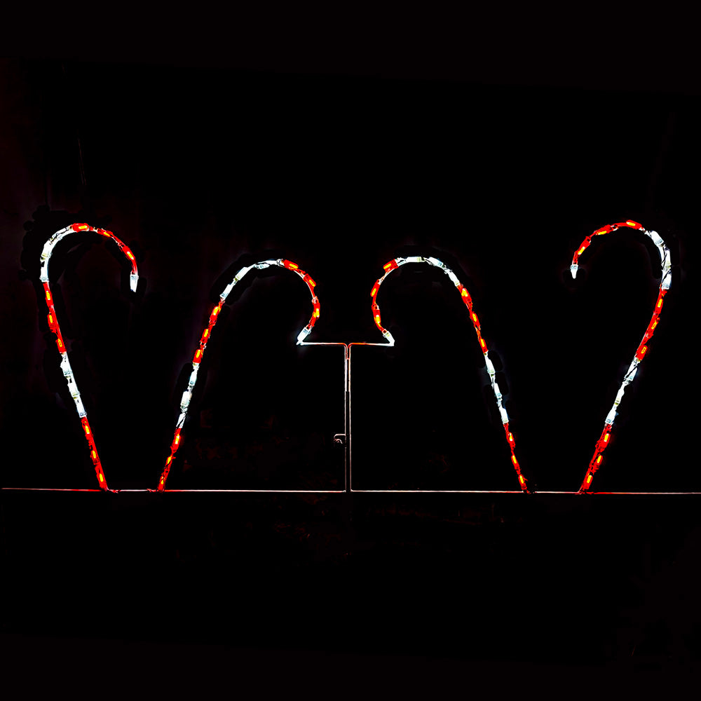 Set of 4 Candy Canes LED Display (29" x 65")