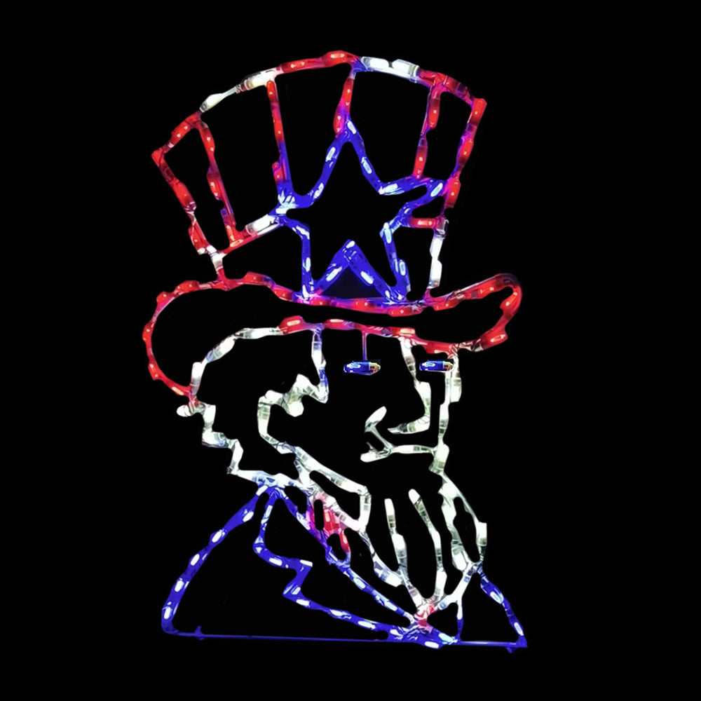 Uncle Sam Head LED Display