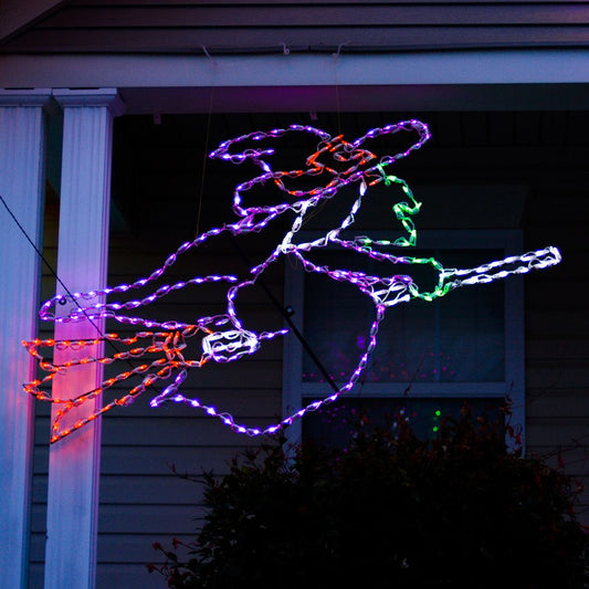 Flying Witch on Broom LED Display