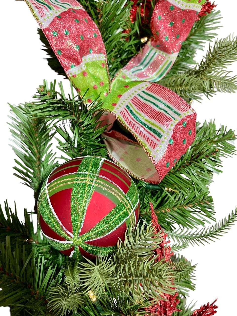9' Festive Whimsy Decorated Garland with Battery Operated Lights
