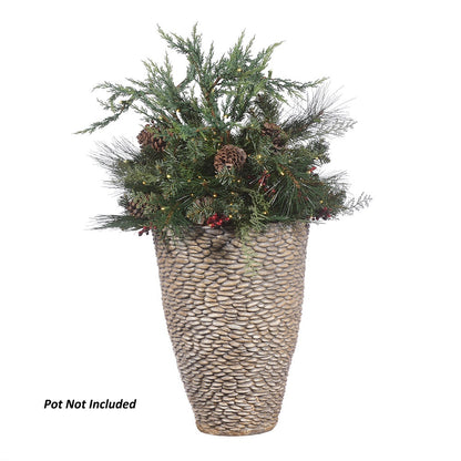 LED 30" Mountain Pine Container Filler Battery Powered - lifestyle, pot not included