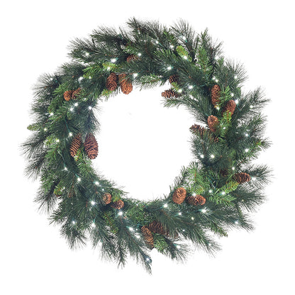 36" Mixed Noble Wreath with LED Concave Lights