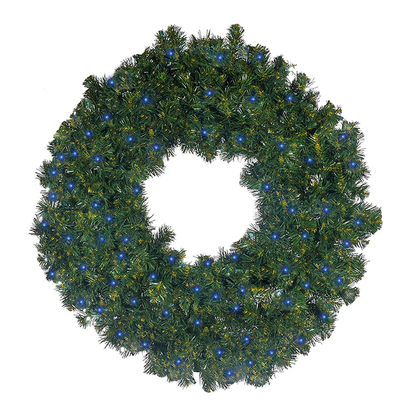 36" Sierra Fir Wreath with LED Concave Lights