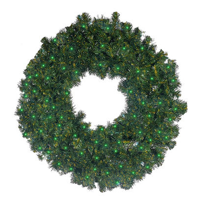 36" Sierra Fir Wreath with LED Concave Lights