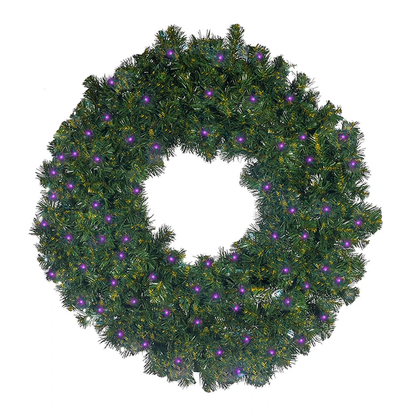 36" Sierra Fir Wreath with LED Concave Lights