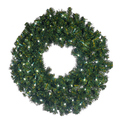 36" Sierra Fir Wreath with LED Concave Lights