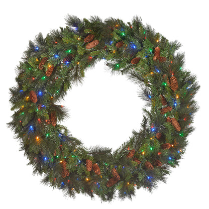 36" Mixed Noble Wreath with LED Concave Lights