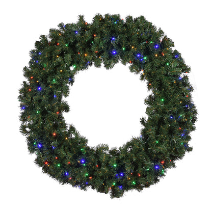 48" Sierra Fir Wreath with LED Concave Lights