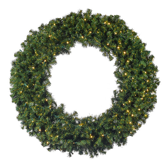 48" Sierra Fir Wreath with LED Concave Lights