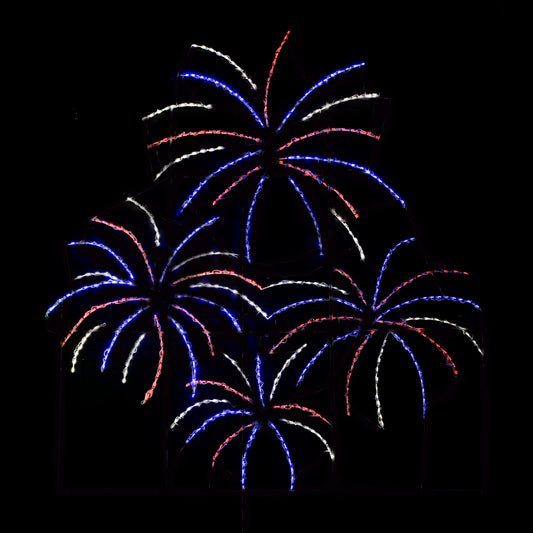 Four Firework Stack Animated LED Display