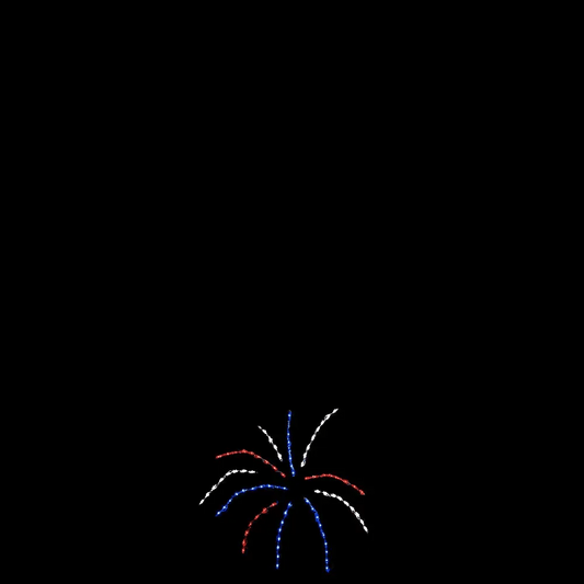 Animated Four Firework Stack LED Display
