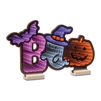 Halloween Boo Infinity Light 17" x 10"