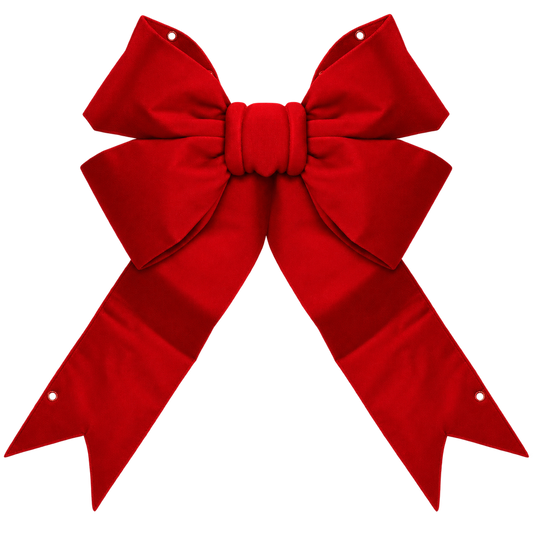24" 4-Loop Velvet Bow (Red)
