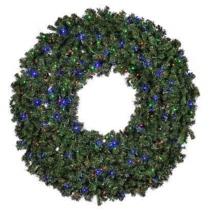 60" Sierra Fir Wreath with LED Concave Lights