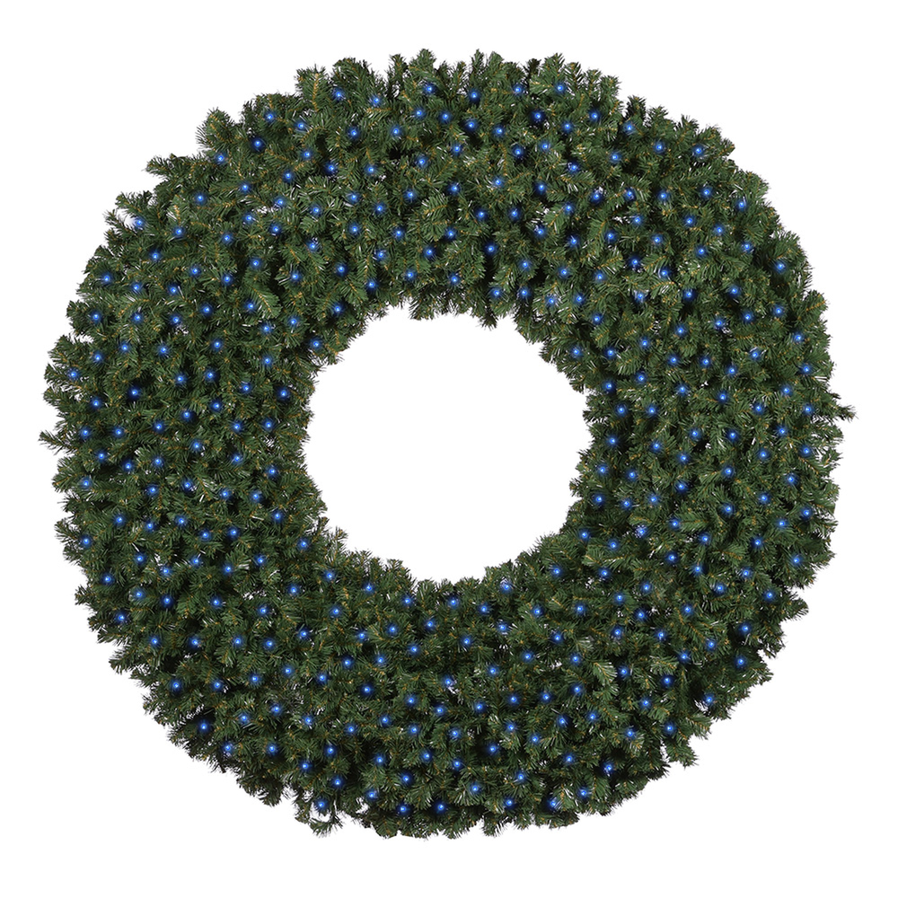 72" Sierra Fir Wreath with LED Concave Lights