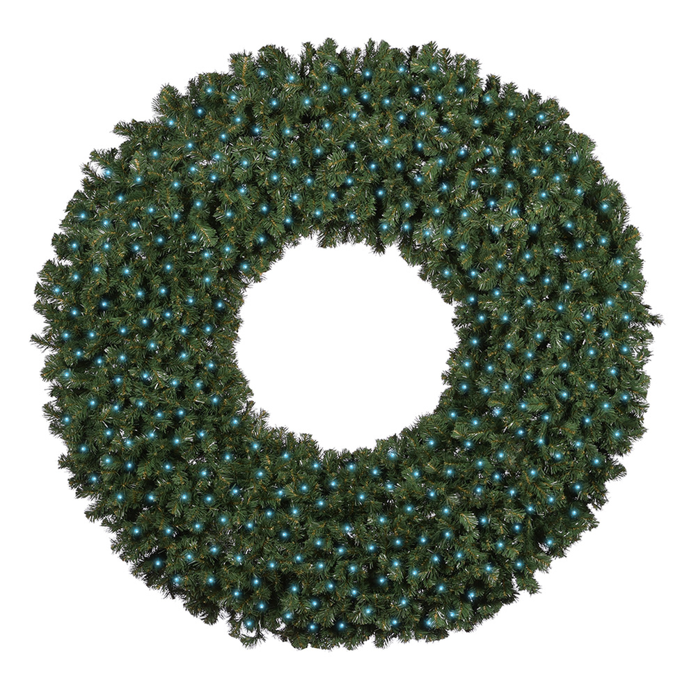 72" Sierra Fir Wreath with LED Concave Lights