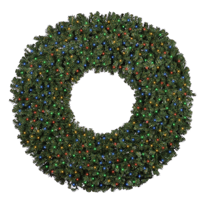 72" Sierra Fir Wreath with LED Concave Lights
