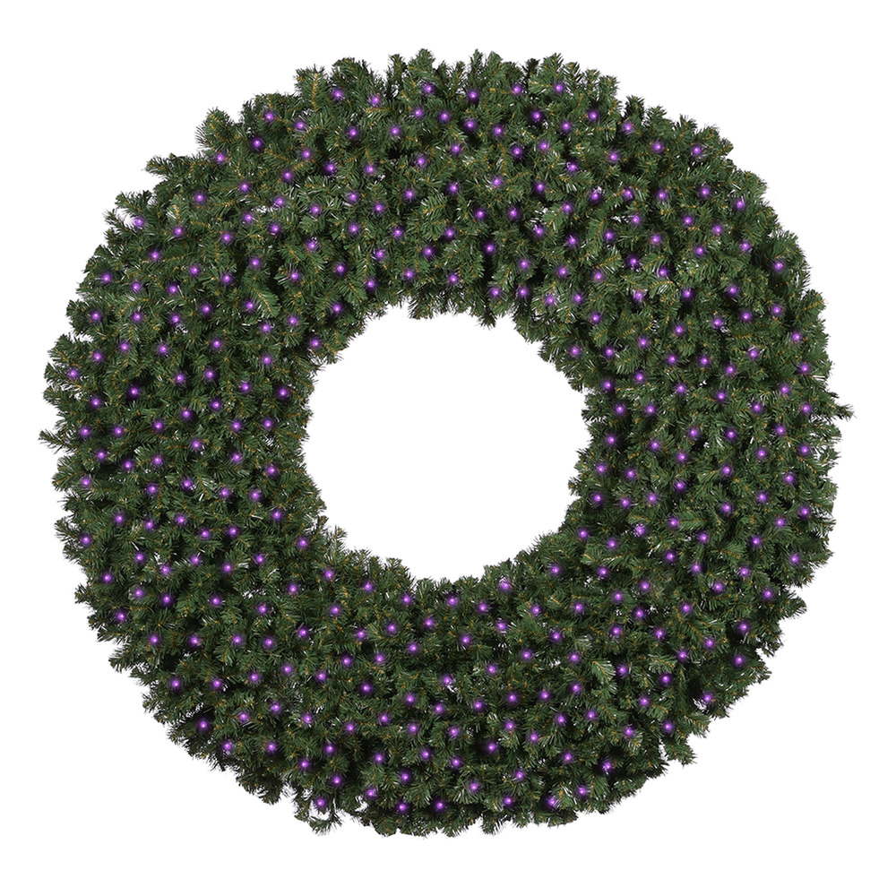 72" Sierra Fir Wreath with LED Concave Lights