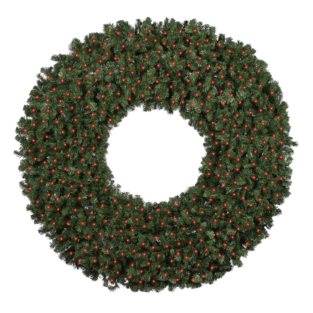 72" Sierra Fir Wreath with LED Concave Lights