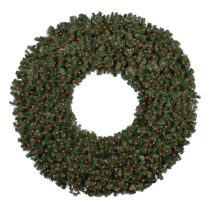 72" Sierra Fir Wreath with LED Concave Lights