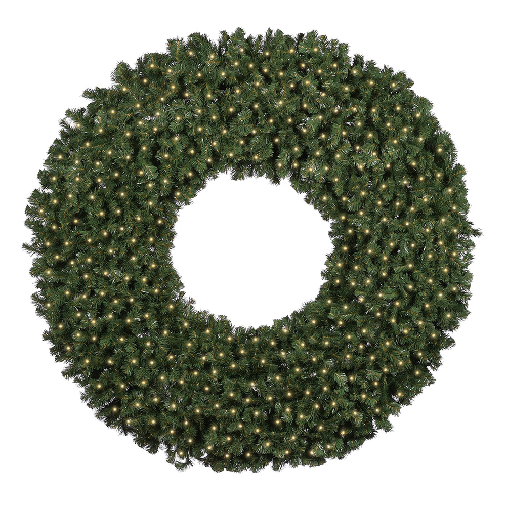 72" Sierra Fir Wreath with LED Concave Lights